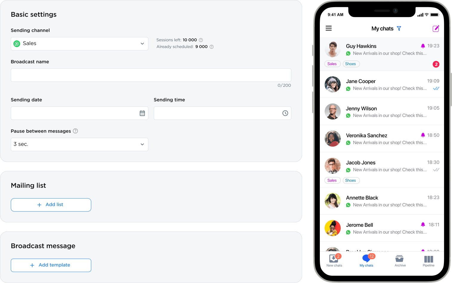 new mass mailing list