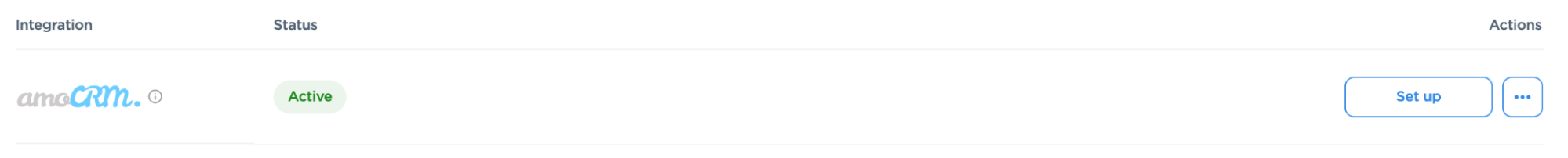 amoCRM successful integration