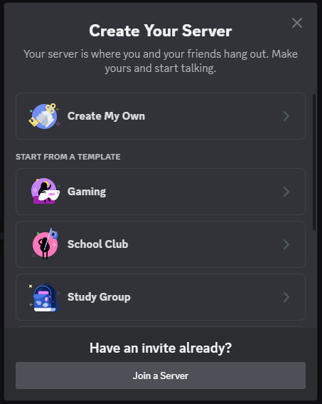 Portal de desenvolvimento do Discord - Novas configurações do servidor
