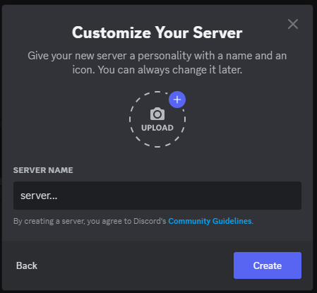 Portal de Desenvolvimento Discord - Nome do Servidor