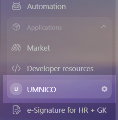 Umnico app widget