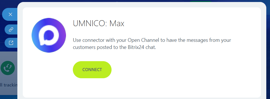 Setting up the Max connector in Contact Center, step 1
