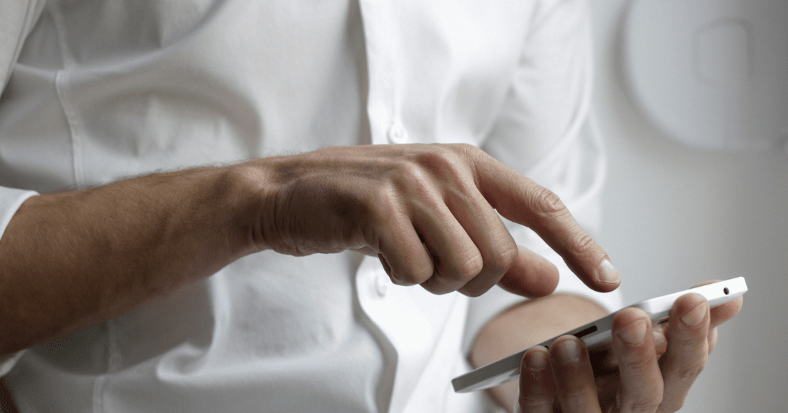 Interaction with chatbot on a smartphone