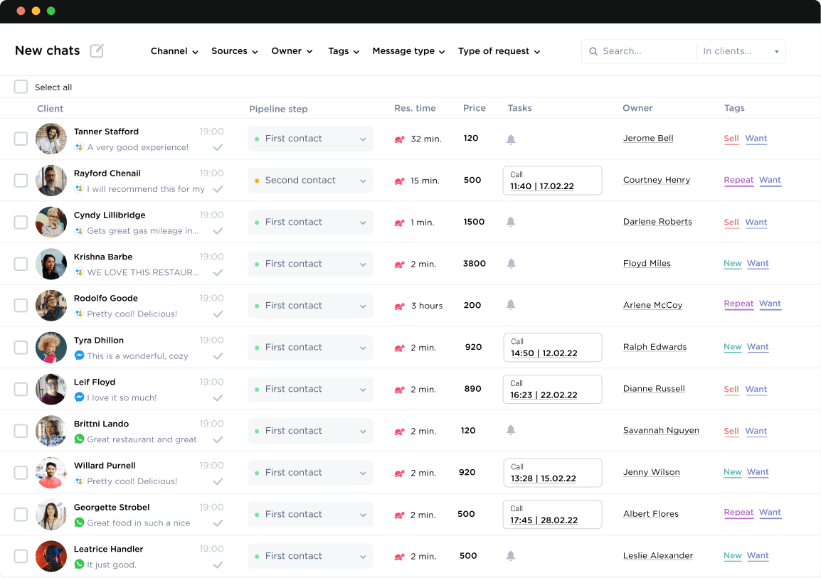 All messages from your clients in one application- Umnico Inbox