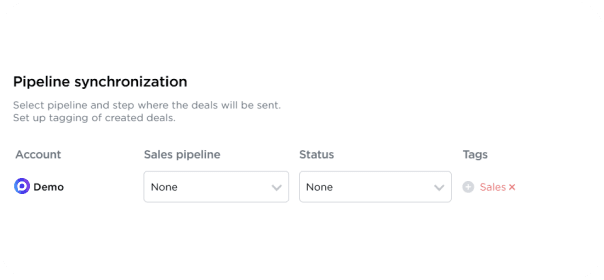 Pipeline synchronization settings