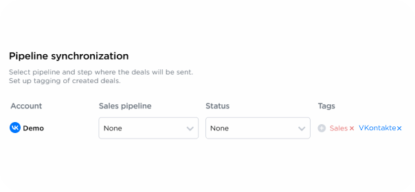 Pipeline synchronization settings