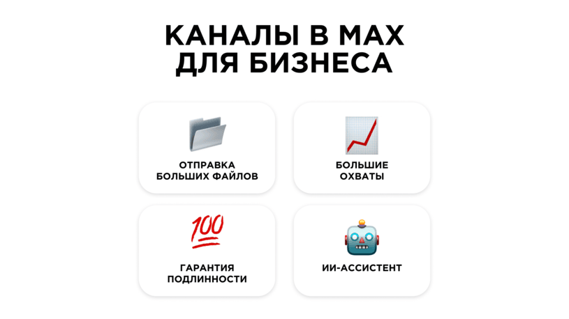 Преимущества каналов Max для бизнеса