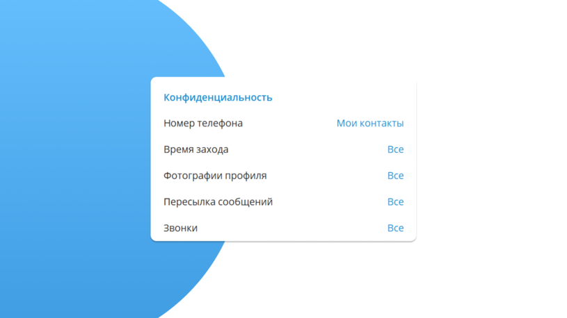 Конфиденциальность в Telegram