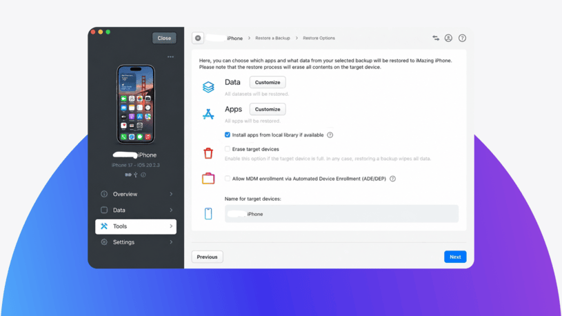 Как скачать МАКС на iPhone через iMazing