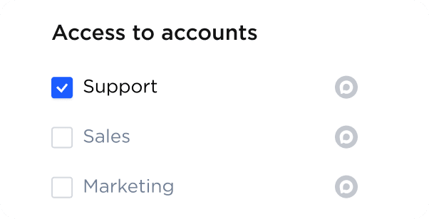 Access to accounts