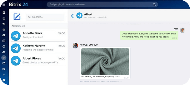 Telegram chat history