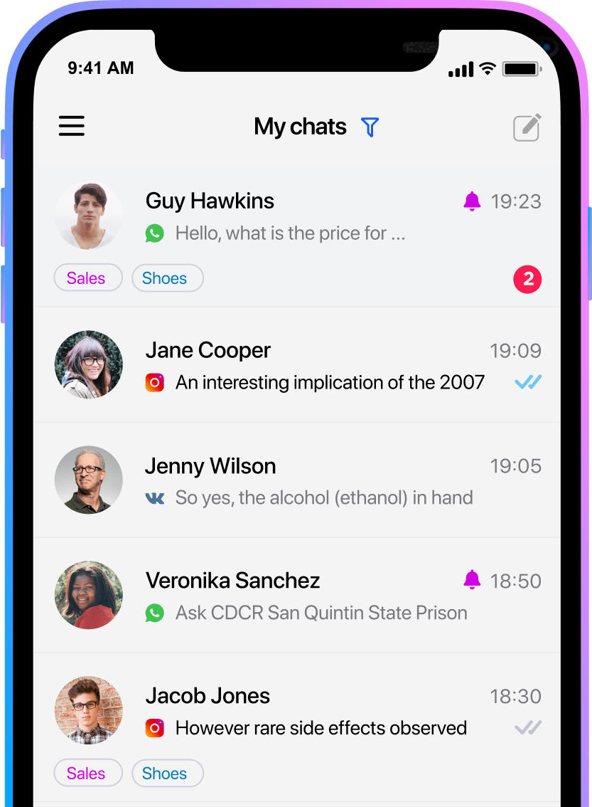Umnico mobile application for iOS