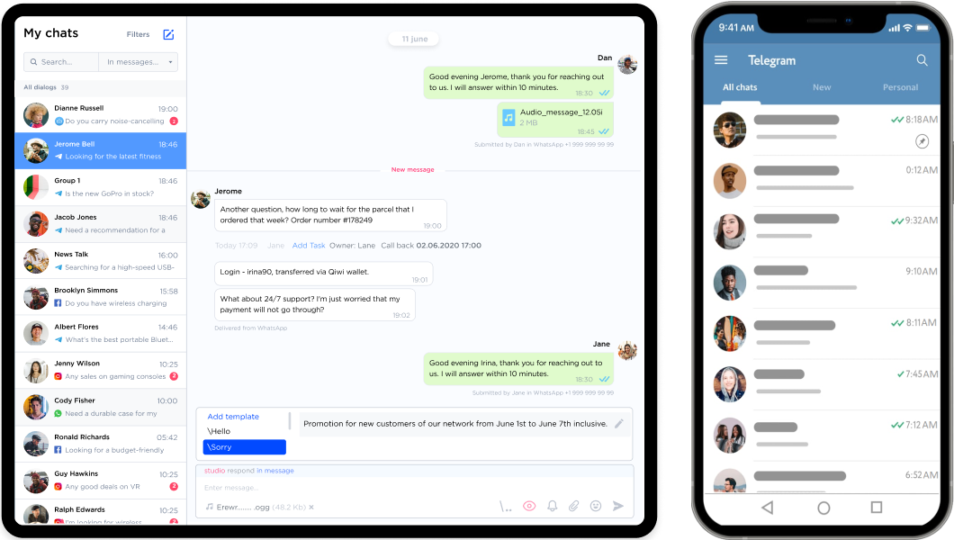 Telegram Integration and Telegram CRM by Umnico