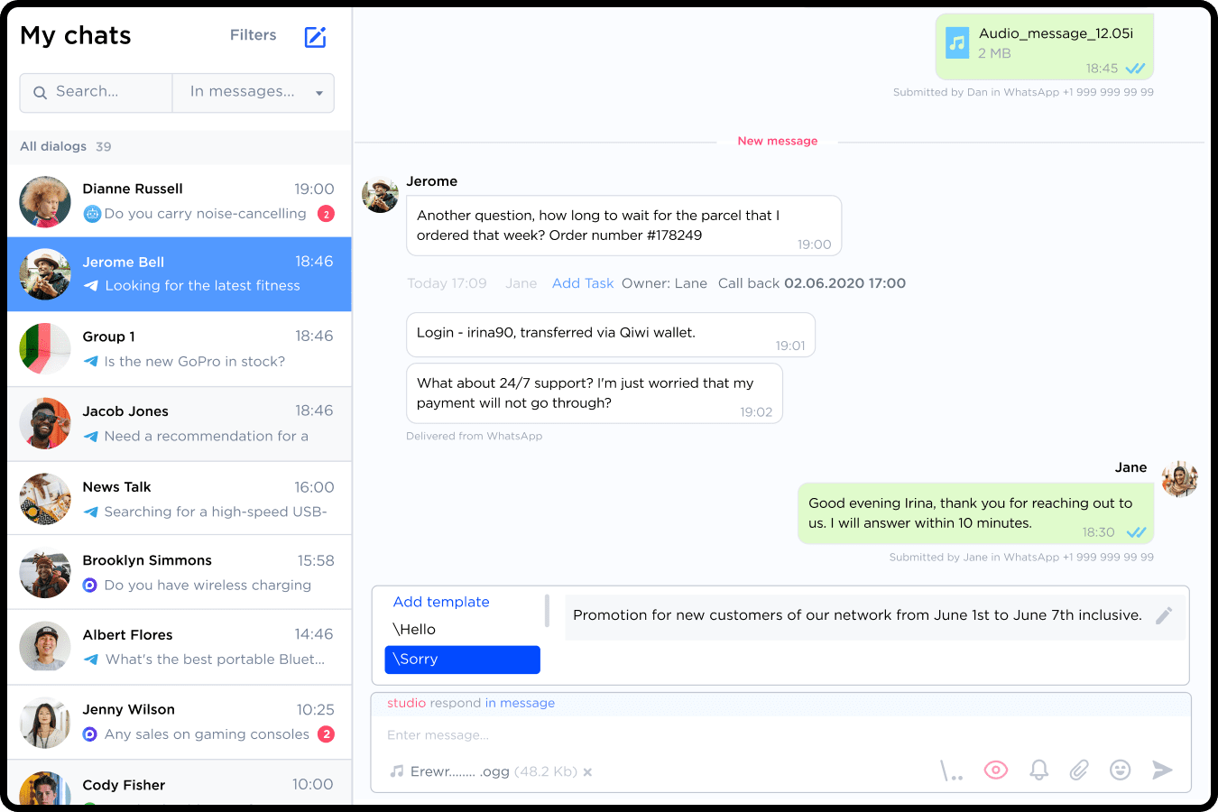 All telegram chats in one Inbox