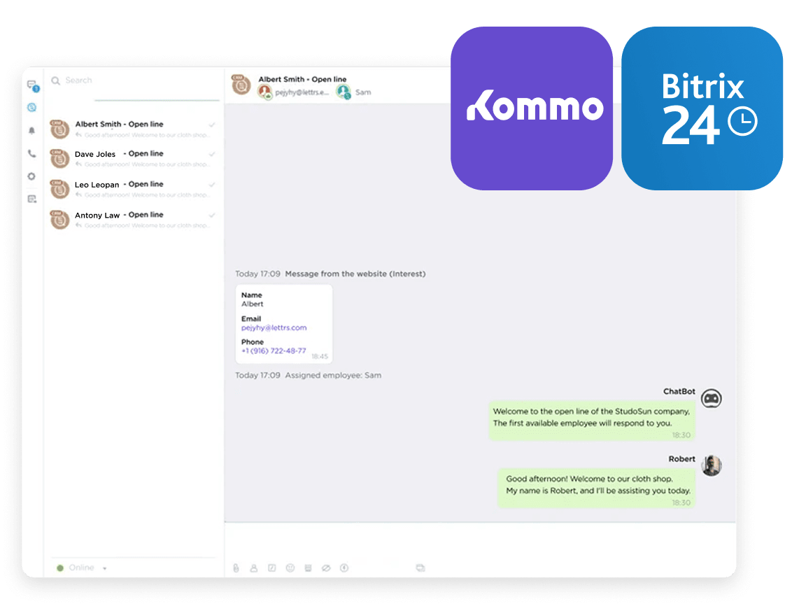 WhatsApp Business integration with CRM systems and other services
