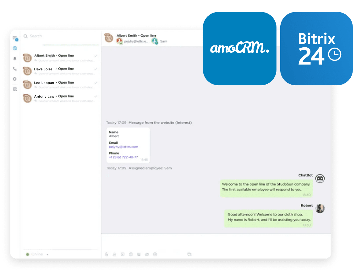 WhatsApp Business integration with CRM systems and other services