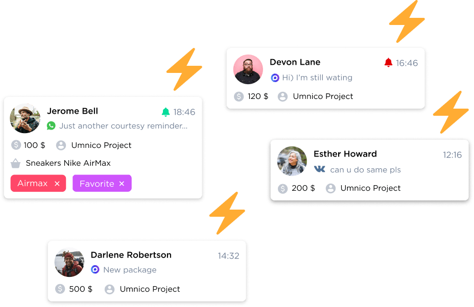 Message blasting with Umnico Social CRM