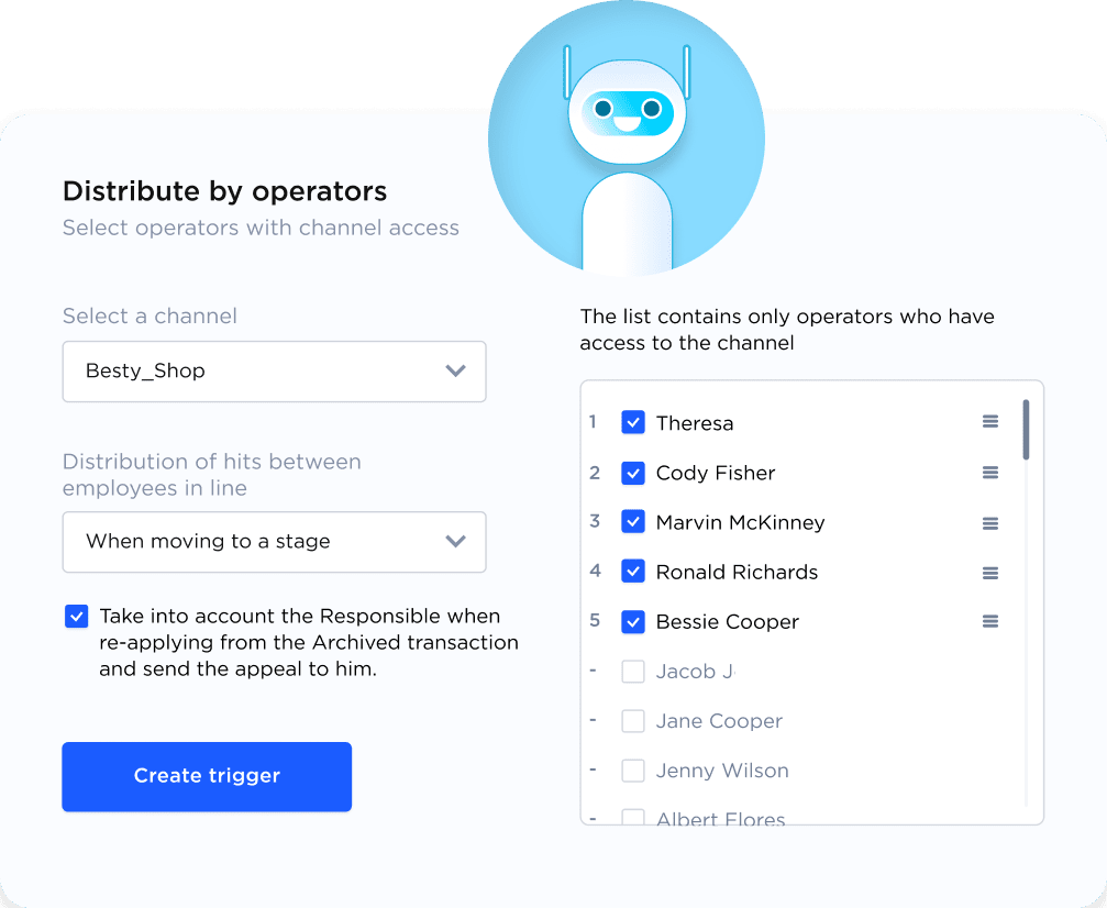 Automatic inquiries distribution in Umnico
