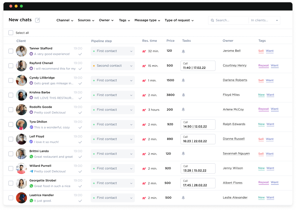 All email inquiries in one window of Umnico’s shared mailbox and CRM