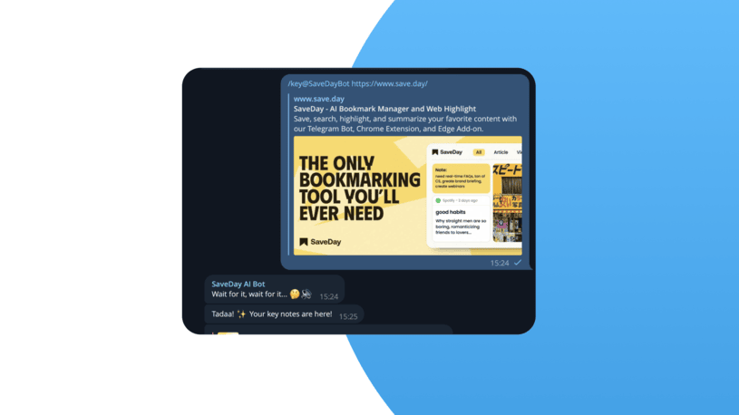 SaveDay Telegram bot