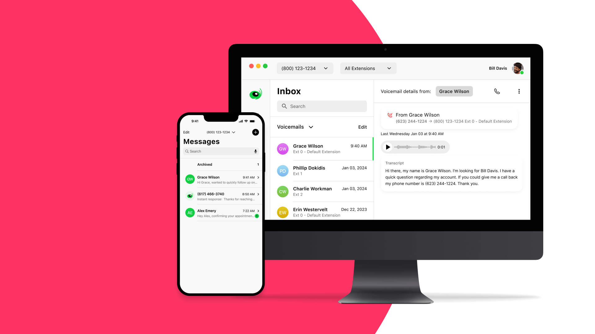 Grasshopper virtual phone number provider