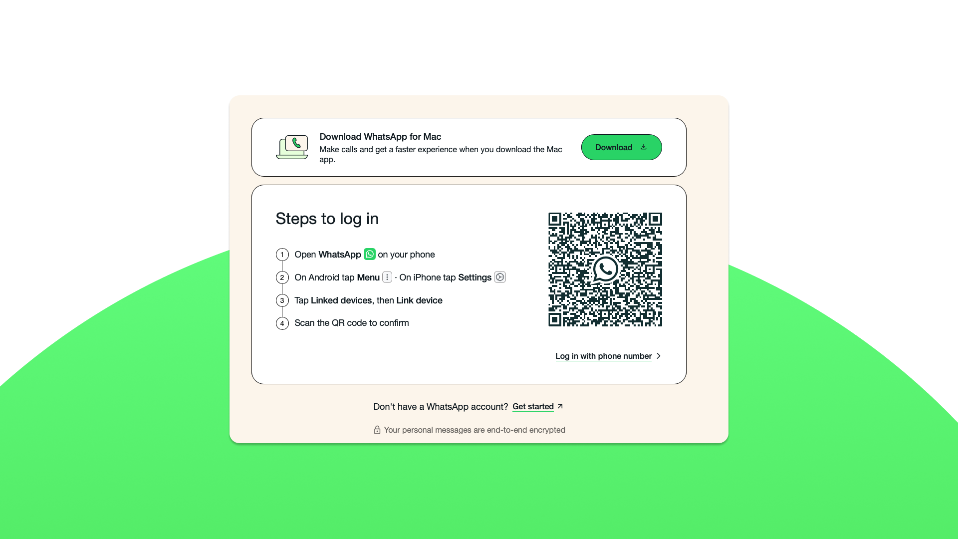 Sign in to WhatsApp on the computer