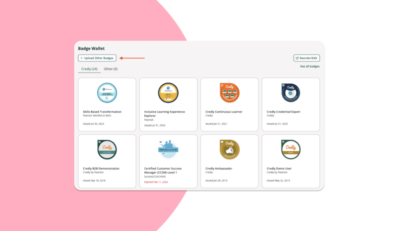 Credly EdTech platform badge system