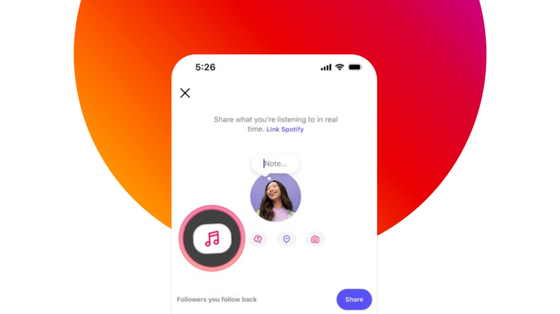 Adding Music in Instagram Note