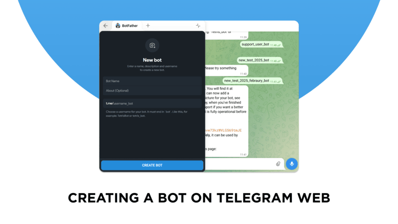Creating bot on Telegram Web