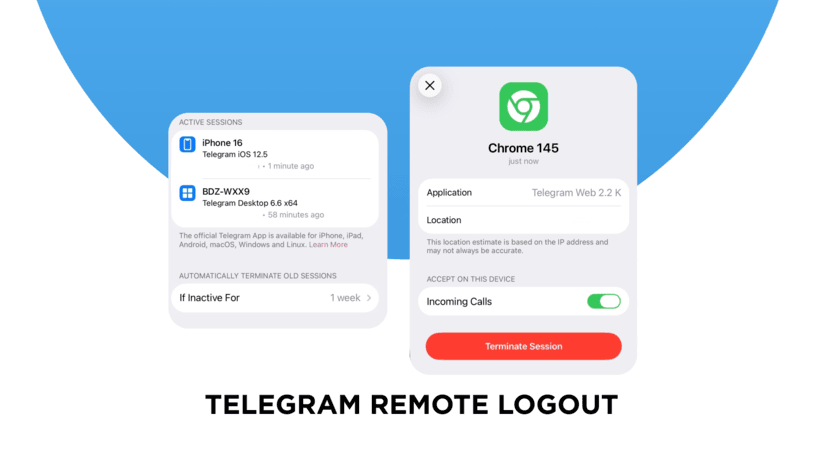 Logging out of Telegram Web remotely