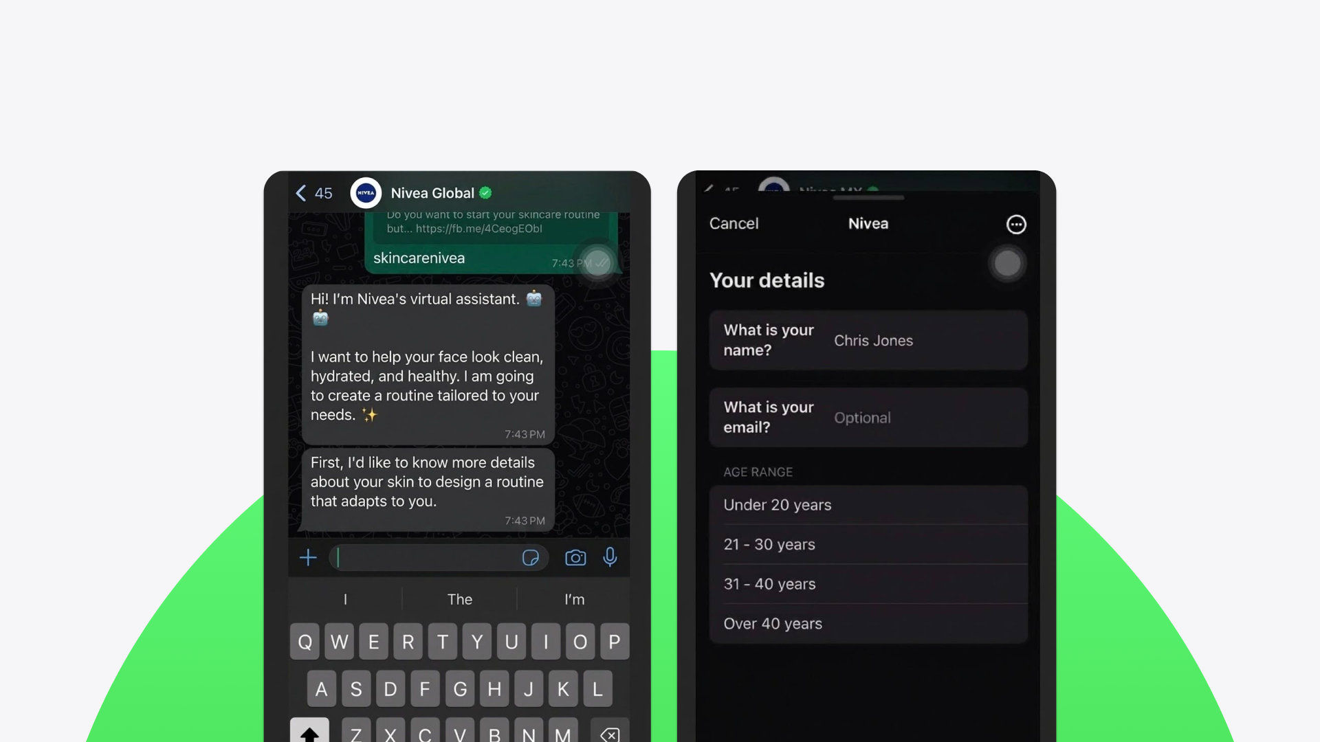 WhatsApp Automation trigger-based flow example