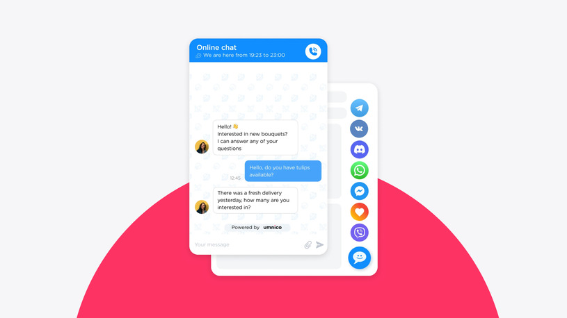 Umnico Live Chat widget