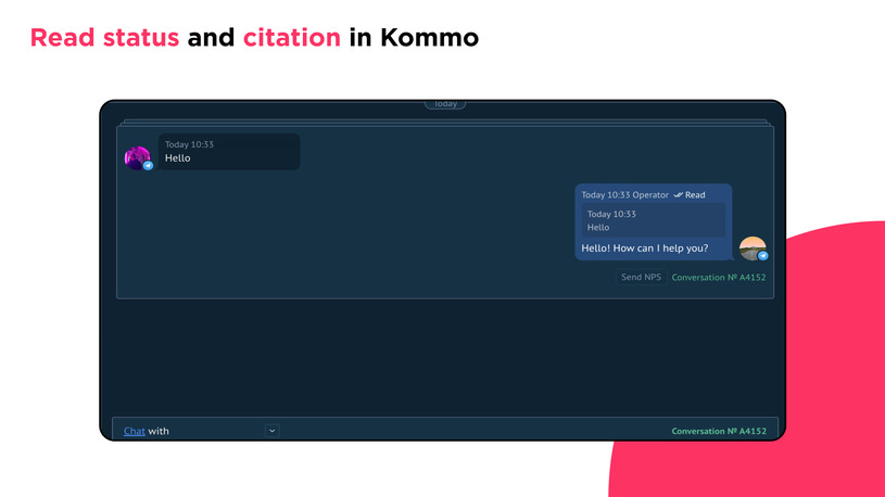 Read status and citation for Kommo