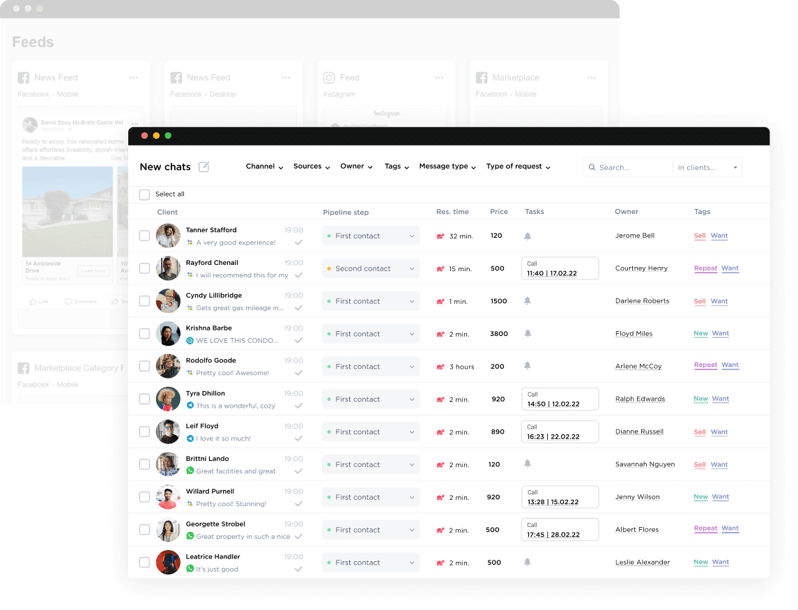 All customer inquiries in one window