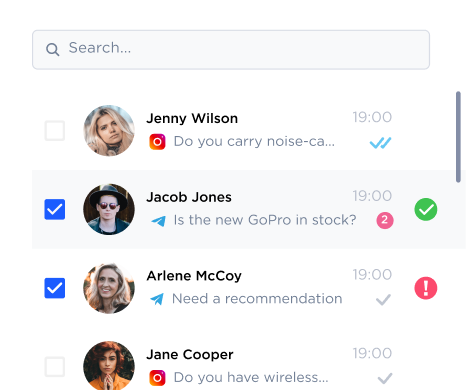 Quick search across all chats