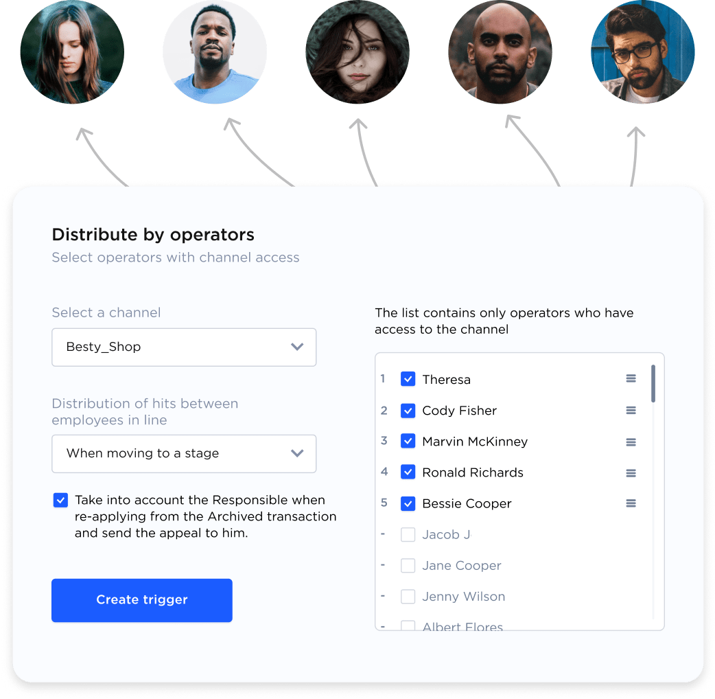 Leads & inquiries distribution in Umnico Inbox