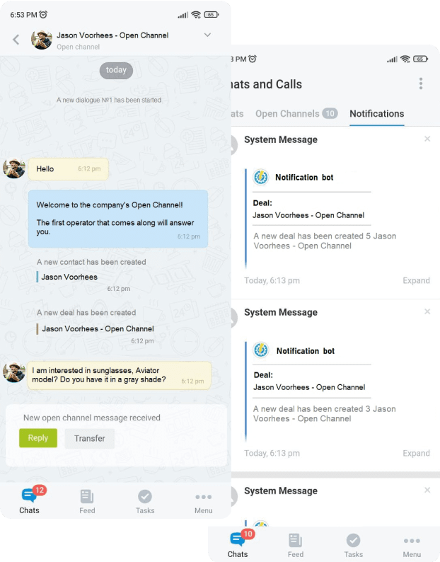 Bitrix24 app and Instagram integration by Umnico to chat with clients on the go