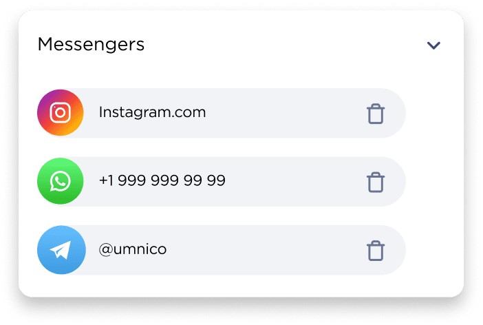 Instant messengers integration into live chat
