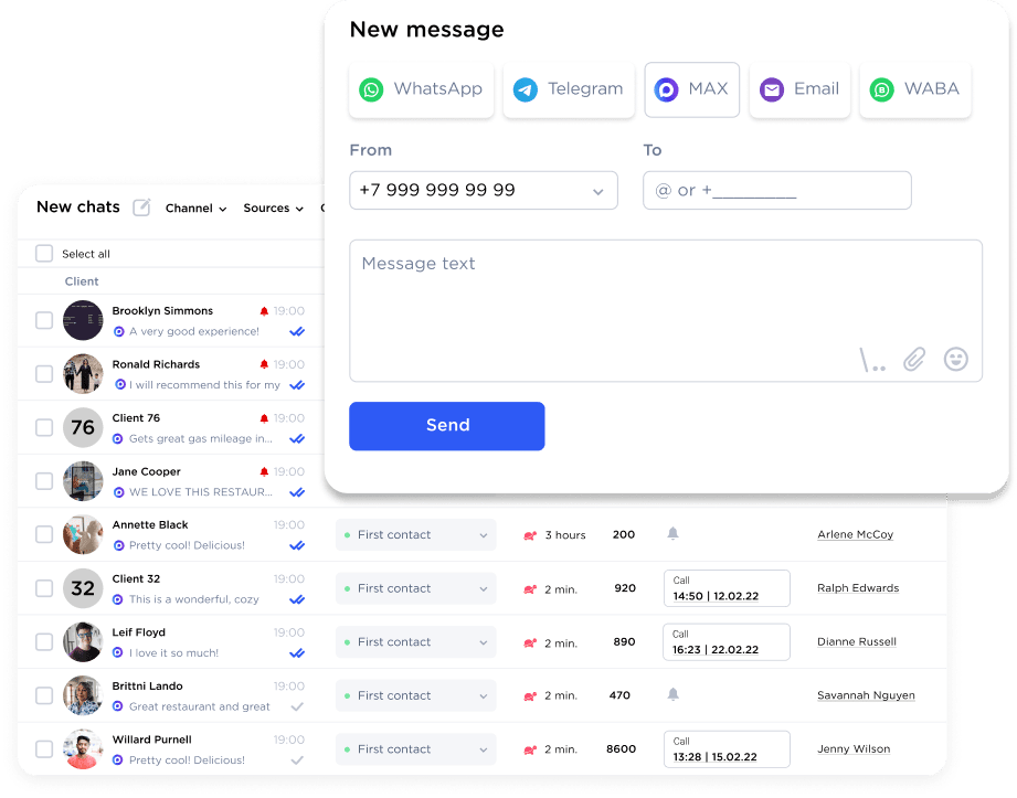 Reaching out first via MAX and delivery status monitoring