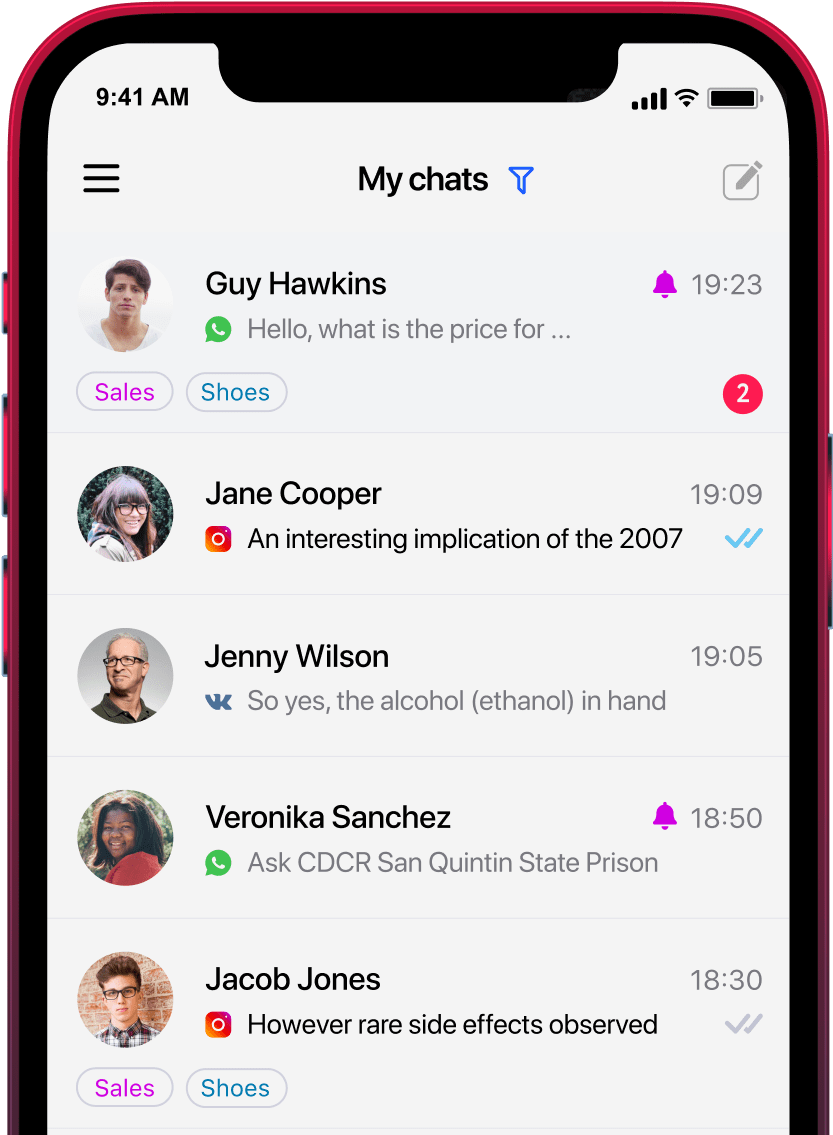 Umnico mobile application for iOS