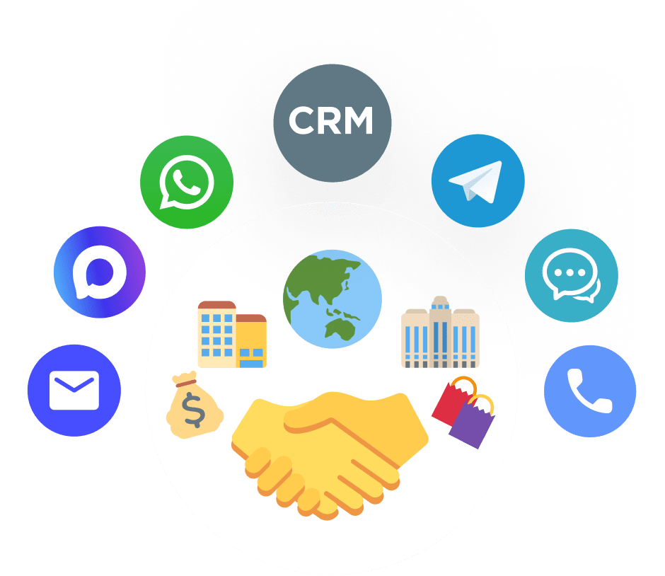 The complete set of tools for customer communication for business to business vertical