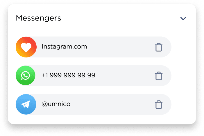 Instant messengers integration into live chat