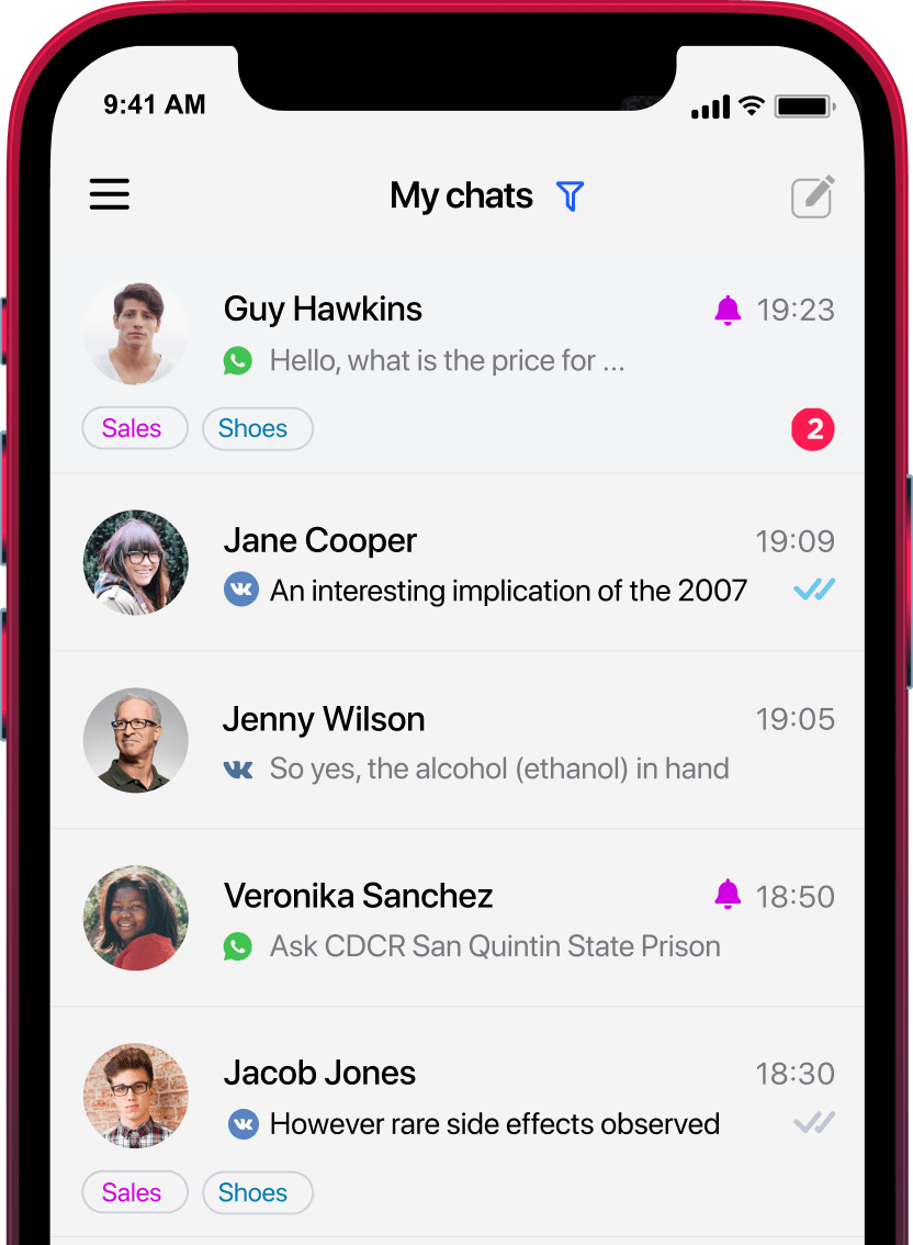 Umnico mobile application for iOS