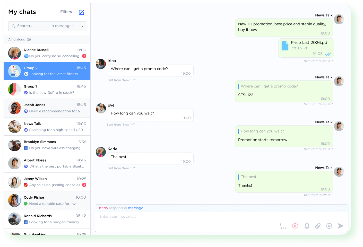 MAX group chats support in Umnico