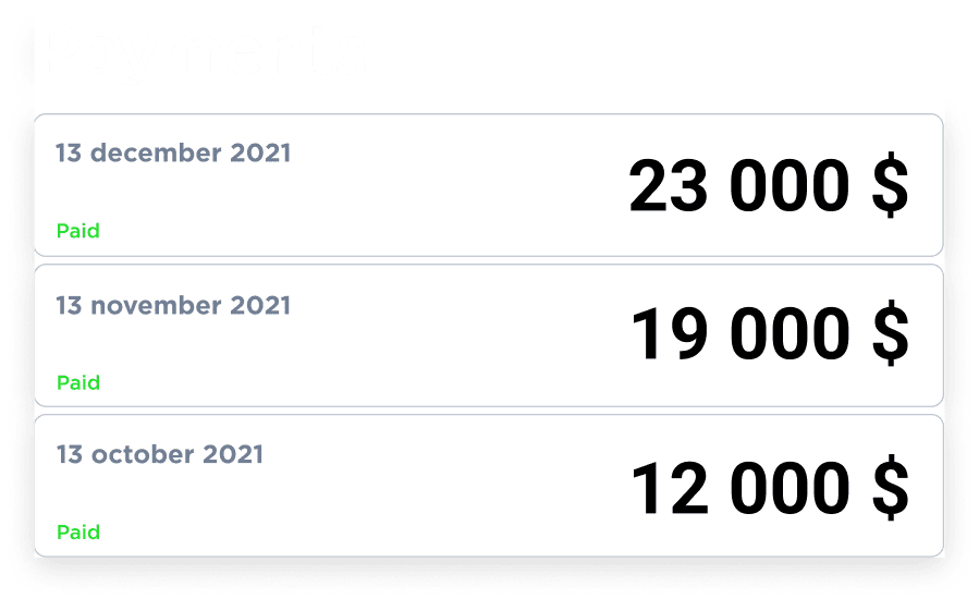 Payments from partnership program in Umnico