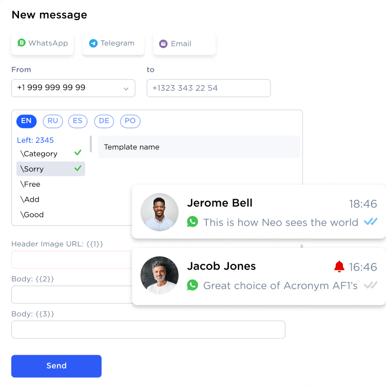 Reach out first window and WhatsApp message delivery status