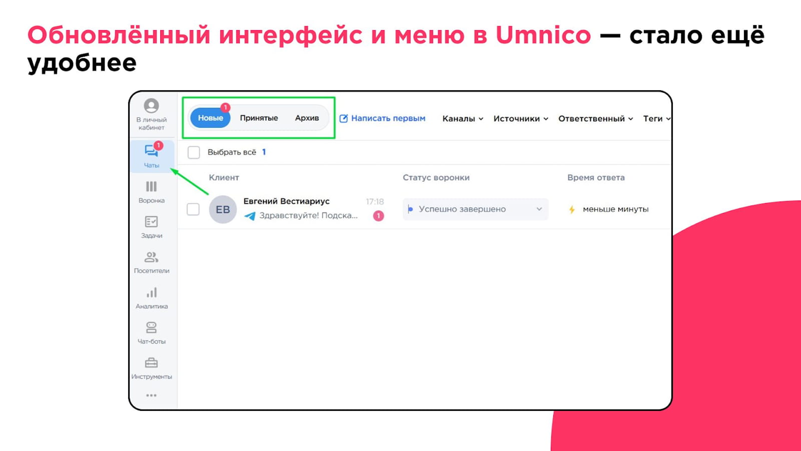 Navigate Smarter with Umnico’s new Interface and Menu