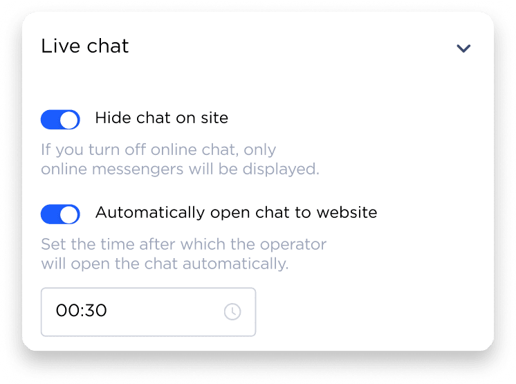 Welcome messages setup