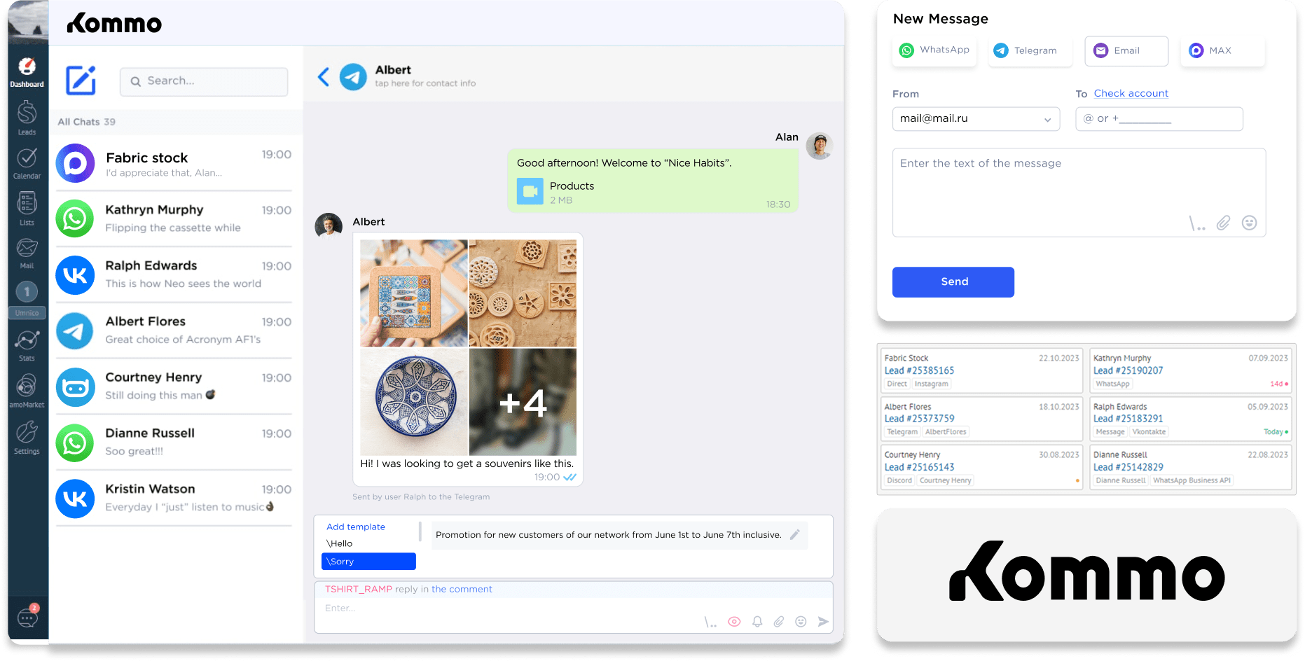 Umnico app in amoCRM