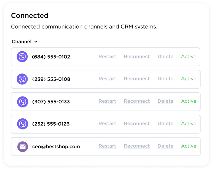 Viber Integration with CRM via Official API | Umnico: CRM for Viber